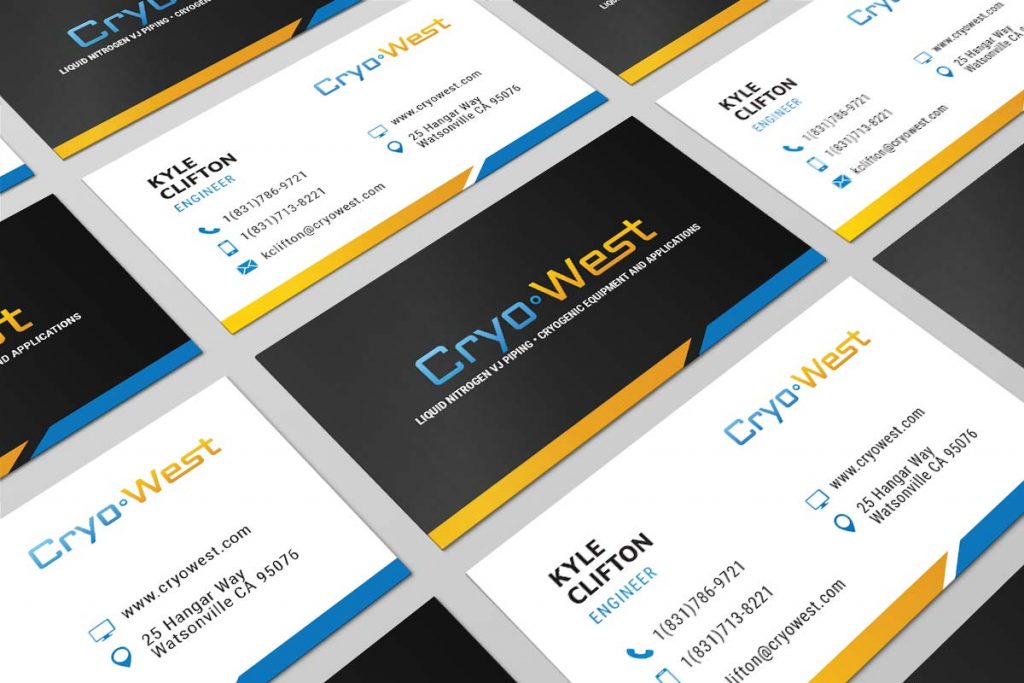 Business Card Design for CryoWest Business Cards